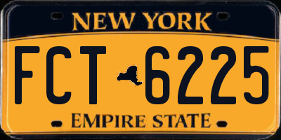 NY license plate FCT6225