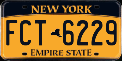 NY license plate FCT6229