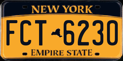 NY license plate FCT6230