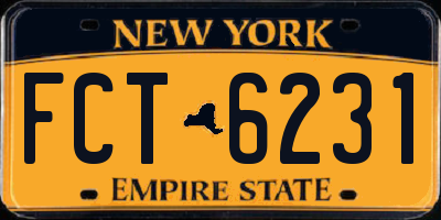 NY license plate FCT6231