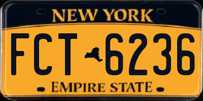 NY license plate FCT6236