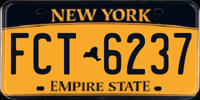 NY license plate FCT6237