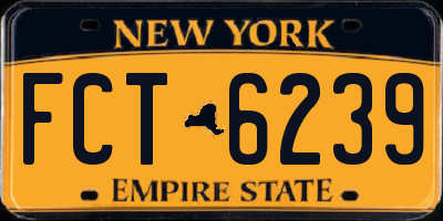 NY license plate FCT6239