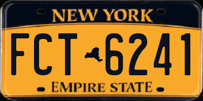 NY license plate FCT6241