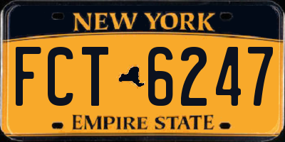 NY license plate FCT6247