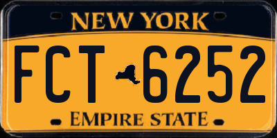 NY license plate FCT6252