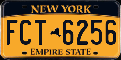 NY license plate FCT6256