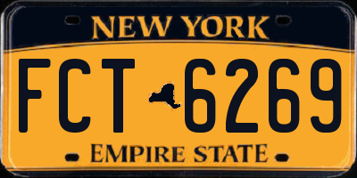 NY license plate FCT6269