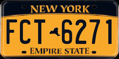 NY license plate FCT6271