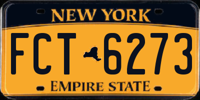 NY license plate FCT6273