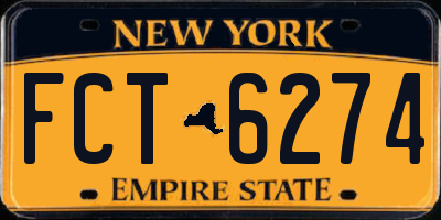NY license plate FCT6274