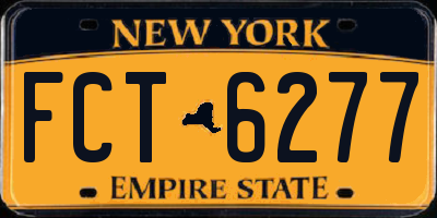 NY license plate FCT6277