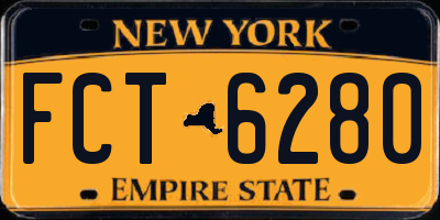 NY license plate FCT6280