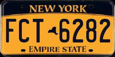 NY license plate FCT6282