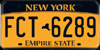 NY license plate FCT6289