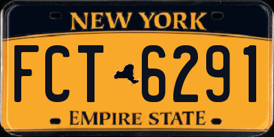 NY license plate FCT6291