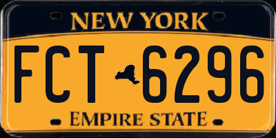 NY license plate FCT6296