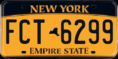 NY license plate FCT6299