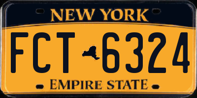 NY license plate FCT6324