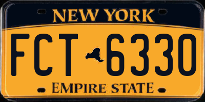 NY license plate FCT6330