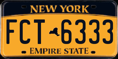 NY license plate FCT6333