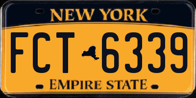 NY license plate FCT6339