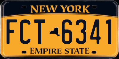 NY license plate FCT6341