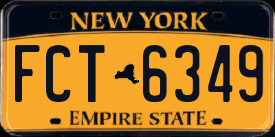 NY license plate FCT6349