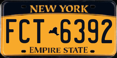 NY license plate FCT6392