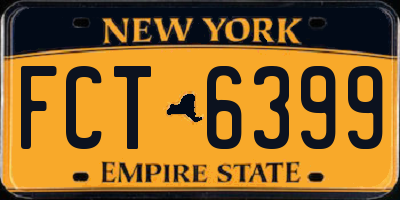 NY license plate FCT6399