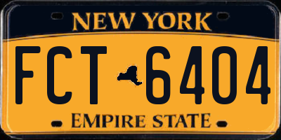 NY license plate FCT6404