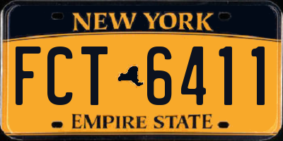 NY license plate FCT6411