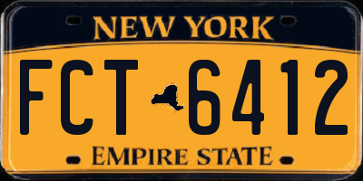 NY license plate FCT6412