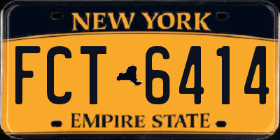 NY license plate FCT6414