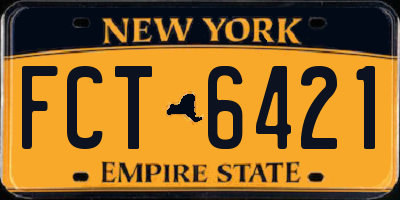 NY license plate FCT6421