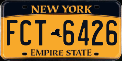 NY license plate FCT6426