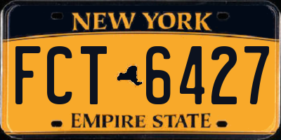 NY license plate FCT6427