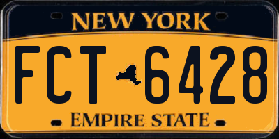 NY license plate FCT6428
