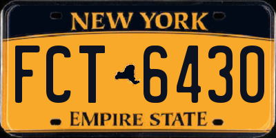 NY license plate FCT6430
