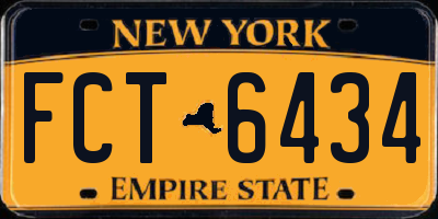 NY license plate FCT6434