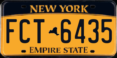NY license plate FCT6435