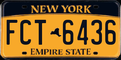 NY license plate FCT6436