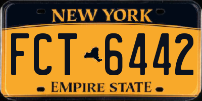 NY license plate FCT6442