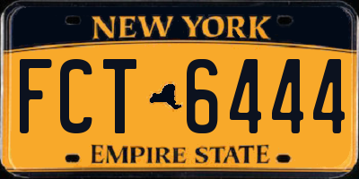 NY license plate FCT6444
