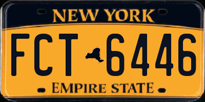 NY license plate FCT6446