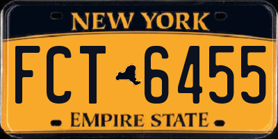 NY license plate FCT6455