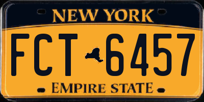 NY license plate FCT6457