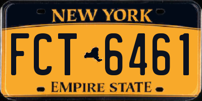 NY license plate FCT6461