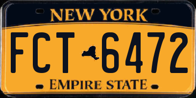 NY license plate FCT6472