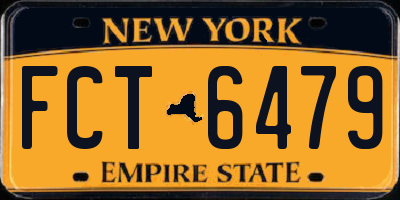 NY license plate FCT6479